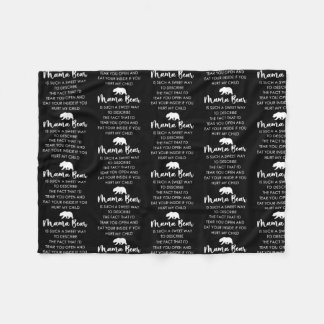 Mama Bear Is Such A Sweet Way Fleece Blanket