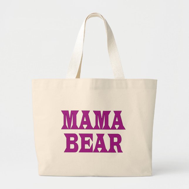 Mama Bear Large Tote Bag (Front)
