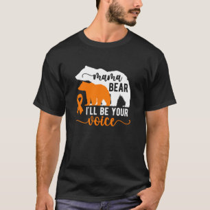 Mama Bear Leukaemia Mum Of A Leukaemia Warrior Mum T-Shirt