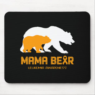 Mama Bear LEUKEMIA Awareness  For Women Men   Mouse Pad