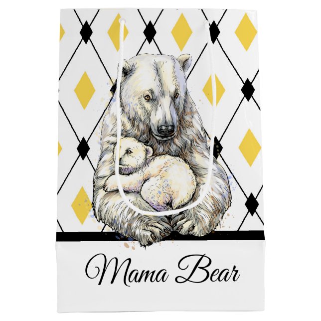 Mama Bear Medium Gift Bag (Back)