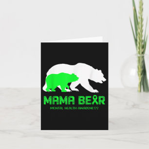Mama Bear Mental Health Awareness Shirt For Women Card