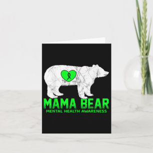 Mama Bear Mental Health Awareness Shirt For Women Card