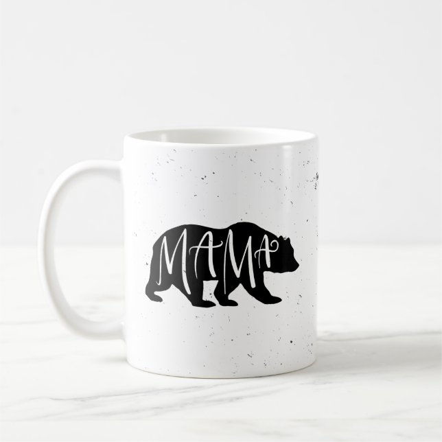 Mama Bear | Modern Graphic & Typography Coffee Mug (Left)