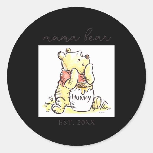 Mama Bear Mom 2 Classic Round Sticker (Front)