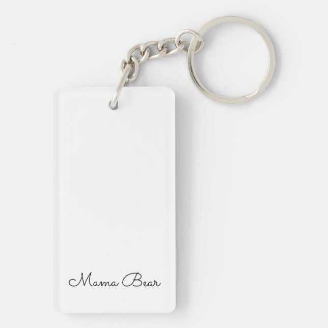 Mama Bear Mothers Day Kids Mum Love Key Ring (Back)