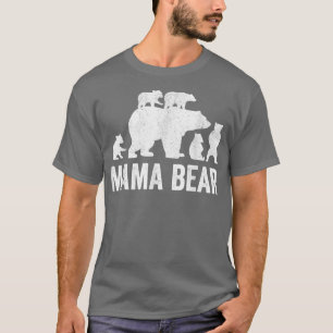 Mama Bear Mothers Day s, Funny Five Cub Kids Grand T-Shirt