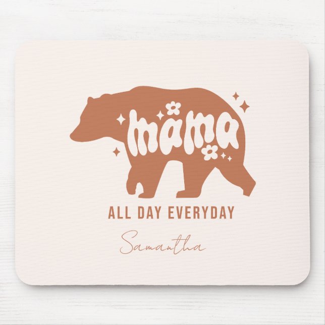 Mama Bear Mouse Pad (Front)