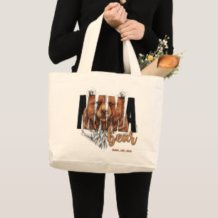 Mama Bear Personalised Names - © GraphicLoveShop Large Tote Bag