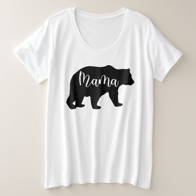 Mama Bear  Plus Size T-Shirt (Design Front)