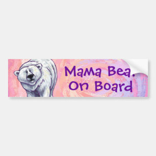 Mama Bear Polar Bear Bumper Sticker
