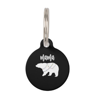 Mama Bear Polar Bear String Of Lights Christmas Pet Tag