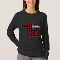 Mama Bear Red Plaid Matching Family Christmas Paja