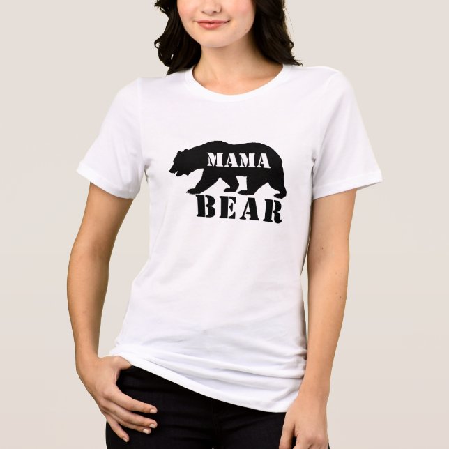 Mama Bear Shirt - Cute Graphic Women's Tee (Front)