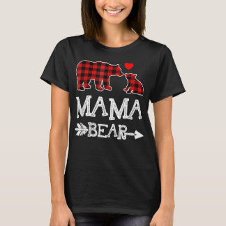 Mama Bear Shirt, Red Buffalo Plaid Grandma Bear Pa T-Shirt