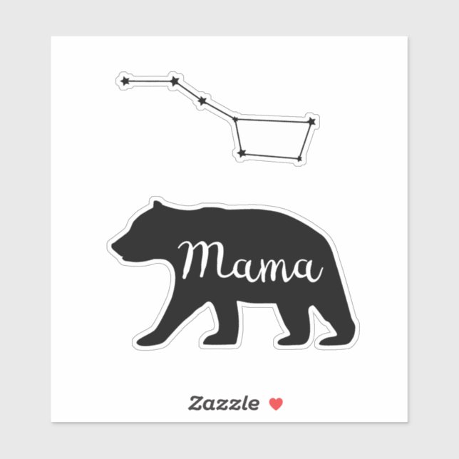 Mama Bear Sticker. (Sheet)