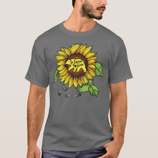 Mama Bear Sunflower Funny Mothers Day Mum mummy T- T-Shirt