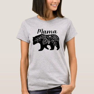 Mama Bear Tshirt with flowers