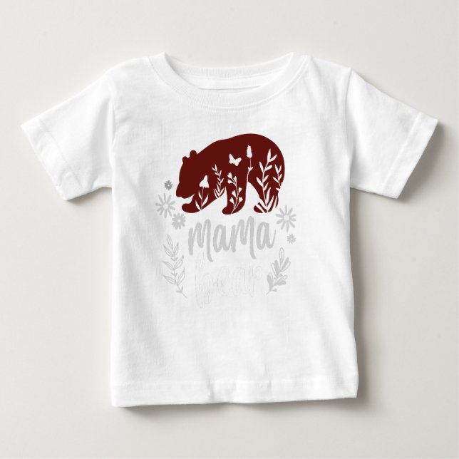 Mama Bear white infant jersey T-shirt (Front)