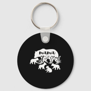 Mama Bear With 4 Cubs Mothers Day Mum Pregnancy An Key Ring
