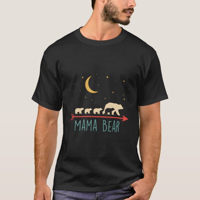 Mama Bear With 4 Cubs T-Shirt (Front)