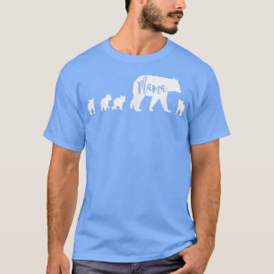 Mama Bear with 4 Four Cubs Fun Mom Mother Gift T-Shirt