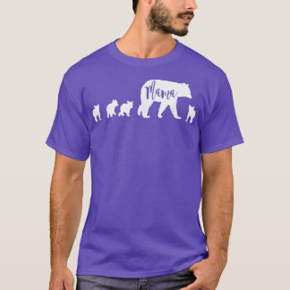 Mama Bear with 4 Four Cubs Fun Mum Mother Gift 130 T-Shirt