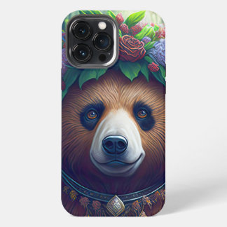 Mama Bear With Crown Of Flowers iPhone 13 Pro Max Case