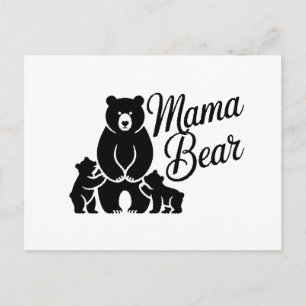 Mama Bear with Cubs Cute Family Bear Holiday Postcard