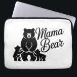 Mama Bear with Cubs Cute Family Bear Laptop Sleeve<br><div class="desc">Adorable Mama Bear with Cubs design symbolizing love, protection, and family. This cute bear illustration features a proud mama bear with her little cubs, making it a perfect gift for moms who cherish their children. Great for Mother’s Day gifts, baby shower presents, new moms, birthdays, or family-themed products. A sweet...</div>