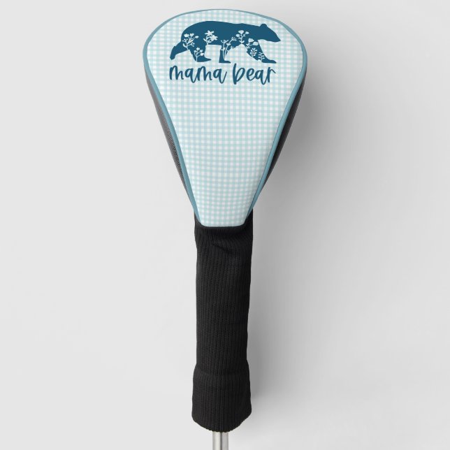 Mama Bear with Flowers Mother's Day Golf Head Cover (Front)