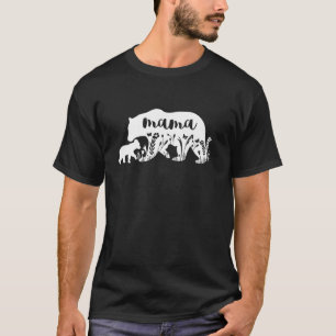Mama Bear With One 1 Cub Mother s Day Mum Birthday T-Shirt