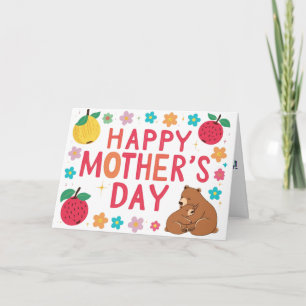 Mama BearColorful Happy Mother's Day Greeting Card