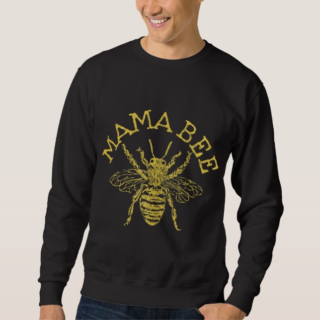 Mama Bee Cute Funny Beekeeper Mother's Day Bee Lov Sweatshirt (Front)