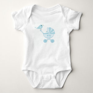 Mama Bird and Baby Carriage Baby Bodysuit