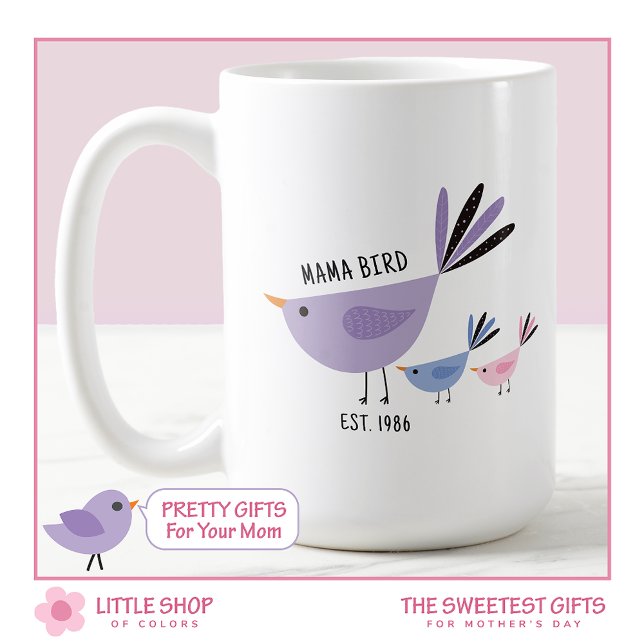 Mama Bird and Chicks Mother’s Day Coffee Mug (Creator Uploaded)