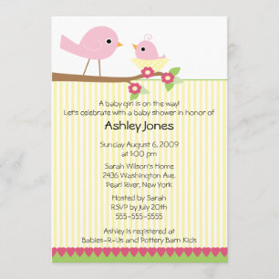 Mama Bird & Baby Baby Shower Invitation