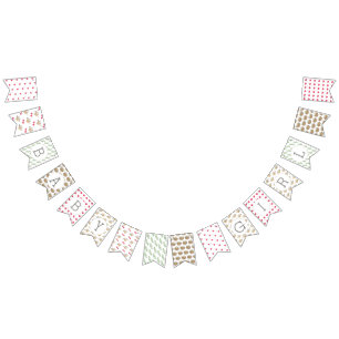 Mama Bird Baby Shower Pretty Patterns BABY GIRL Bunting