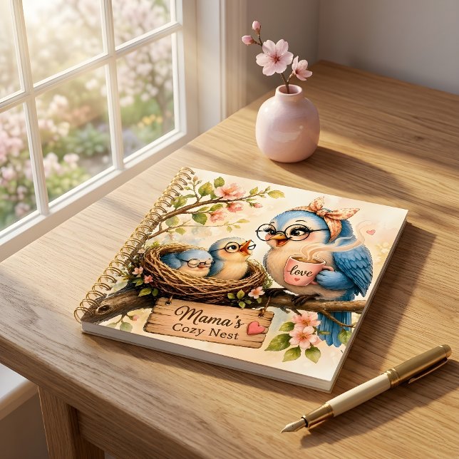 Mama Bird Spiral Notebook   (Creator Uploaded)