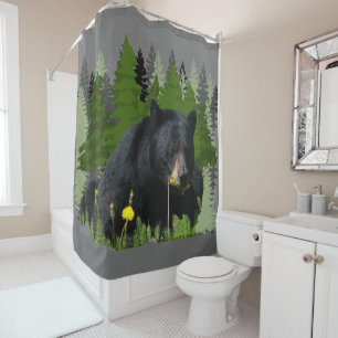 Mama Black Shower Curtain
