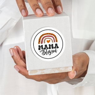 Mama Blessed  Classic Round Sticker