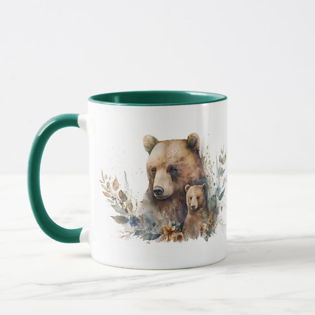 Mama Brown Bear and Cub Mug (Left)