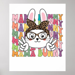 mama bunny (4), retro, vintage poster