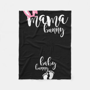 Mama Bunny Baby Bunny Pregnant Mum Easter Pregnanc Fleece Blanket