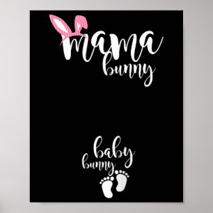Mama Bunny Baby Easter Day Cute  Poster