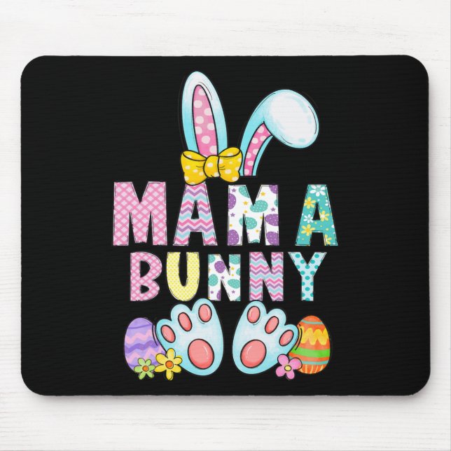 Mama Bunny Cute Easter Mum Bunny Rabbit Easter Day Mouse Pad (Front)