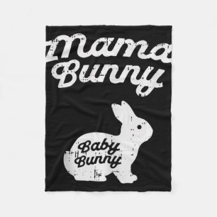 Mama Bunny Cute Pregnancy Announcement Reveal Baby Fleece Blanket