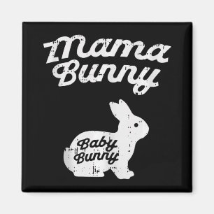 Mama Bunny Cute Pregnancy Announcement Reveal Baby Magnet