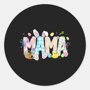 Mama Bunny Eggs Funny for Mum Women Mothers Classic Round Sticker