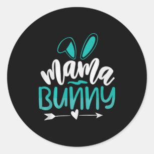 Mama Bunny Premium Tri-blend Classic Round Sticker